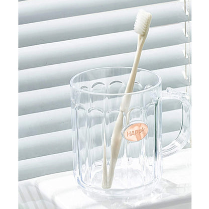 Multi-Purpose Plastic Cup, Toothpaste Holder Bathroom Cup Bathroom Cup With Slot Handle Mug Environmental Friendly Festival for Outdoor for Household Gift For Anniversary and Birthday, (1 Pc)