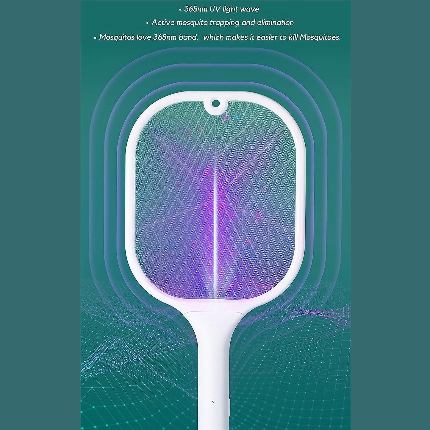 1747 Mosquito Killer Racket | Rechargeable Automatic Electric Fly Swatter | Mosquito Zapper Racket with UV Light Lamp | Mosquito Swatter with USB Charging Base | Electric Insect Killer Racket Machine Bat