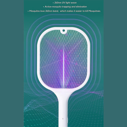 1747 Mosquito Killer Racket | Rechargeable Automatic Electric Fly Swatter | Mosquito Zapper Racket with UV Light Lamp | Mosquito Swatter with USB Charging Base | Electric Insect Killer Racket Machine Bat