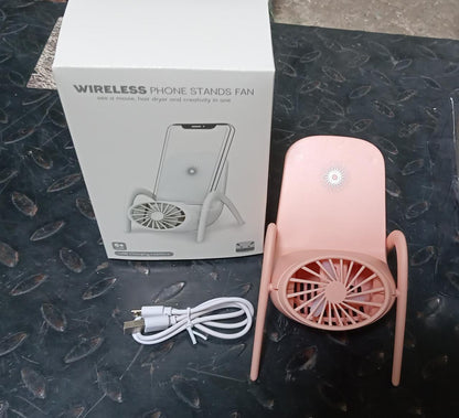 Portable Mobile Phone Holder Fan Personal Fan Multi- Function Fan Handheld Charging Fan (Battery Not Include)