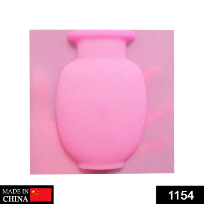 Wall Hanging Silicone Flower Pot Sticker Plant Rack for Decoration (MultiColour)