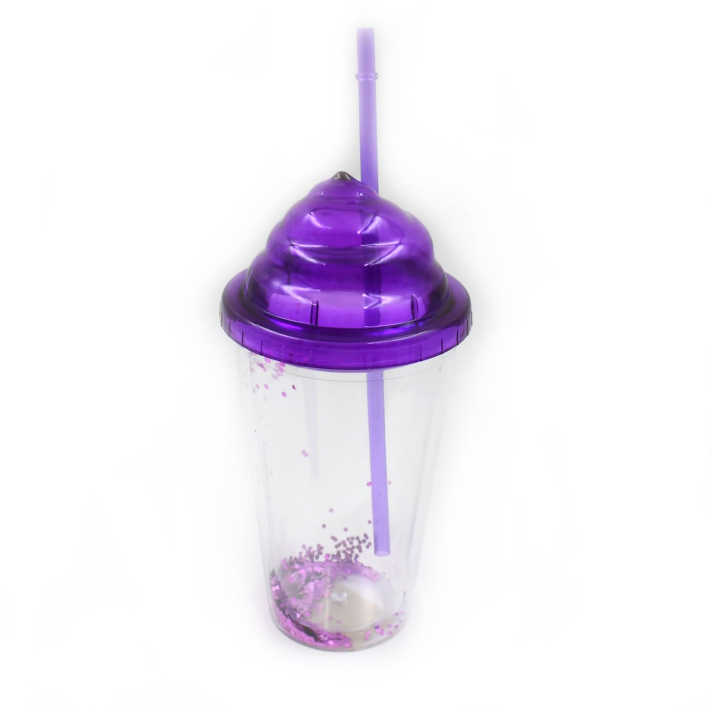 High Quality Plastic Creative Cold Drink Cup / Tumble, Reusable Tea Coffee Tumbler with Lid and Straw, Double Wall Plastic Drinking Sport Bottle, Travel Tumbler (1 Pc / Mix Color)