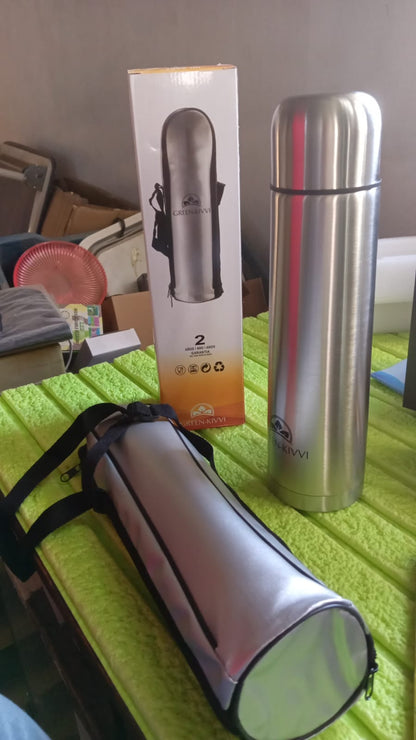 Vacuum Stainless Steel Double Wall Water Bottle, Fridge Water Bottle, Stainless Steel Water Bottle Leak Proof, Rust Proof, Cold & Hot Thermos steel Bottle| Leak Proof | Office Bottle | Gym | Home | Kitchen | Hiking | Trekking | Travel Bottle (1000 ML)