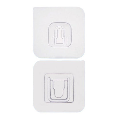 1746 ADHESIVE PLASTIC WALL HOOKS HEAVY DUTY HOOKS ( 1 Pair )