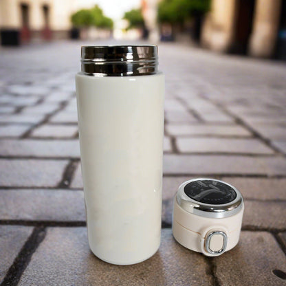 Smart Vacuum Insulated Water Bottle with LED Temperature Display, Cold & Hot | Leak Proof | Office Bottle | Gym | Home | Kitchen | Hiking | Trekking | Travel Bottle (Mix Color & Design / 320 ML)