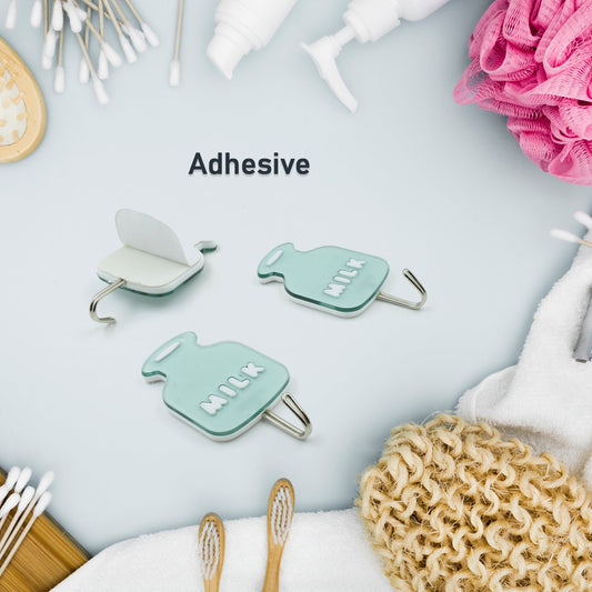 Multipurpose Strong Hook Self-Adhesive hooks for wall Heavy Plastic Hook, Sticky Hook Household For Home , Decorative Hooks, Bathroom & All Type Wall Use Hook , Suitable for Bathroom, Kitchen, Office (3 pc )