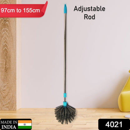 4021 Cobweb Brush With Stainless Steel Strong Long Extendable Handle for Dusting, Ceiling Cobweb Cleaning, Brush for Lights, Fans & Webs Cleaning for Home/Kitchen