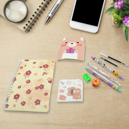 Cartoon Stationery Box Cartoon Design School Box Book , diary , Pen , Eraser, Sharpner , Sticker & Pen Refill Student Gift School box (1 box)