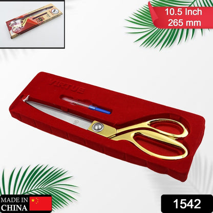Stainless Steel Tailoring Scissor Sharp Cloth Cutting for Professionals (Golden)