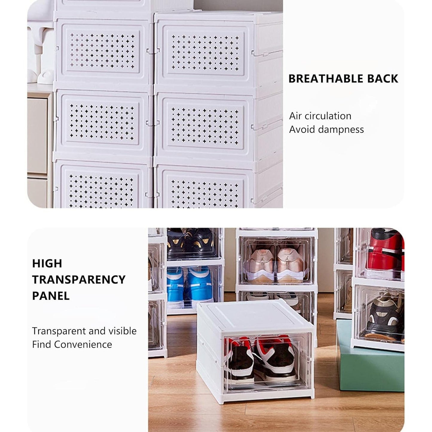 Stackable Multifunctional Storage, for Clothes Foldable Drawer Shelf Basket Utility Cart Rack Storage Organizer Cart for Kitchen, Pantry Closet, Bedroom, Bathroom, Laundry (4 Layer / 1 Pc)