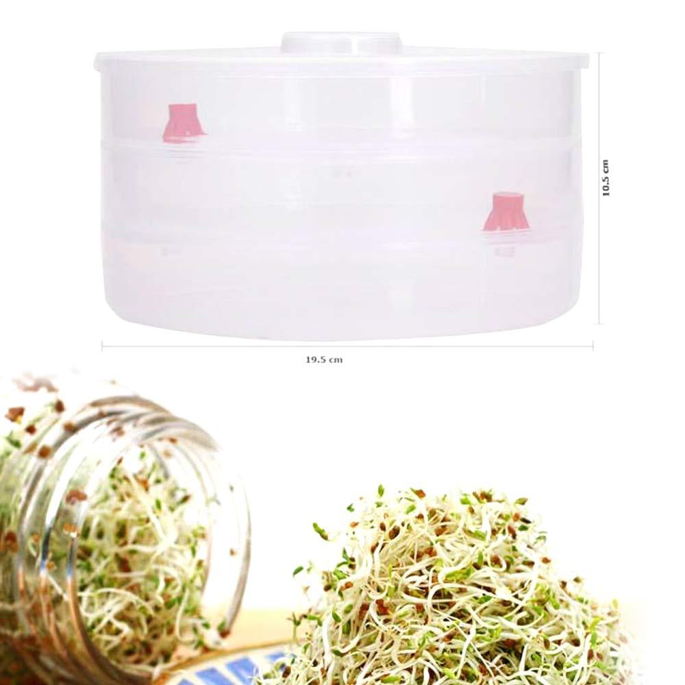 093 Plastic 3 Compartment Sprout Maker, White Party Hat