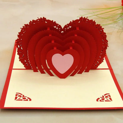 3D Pop-Up Greeting Card (1 Pc): Birthday, Love, Christmas