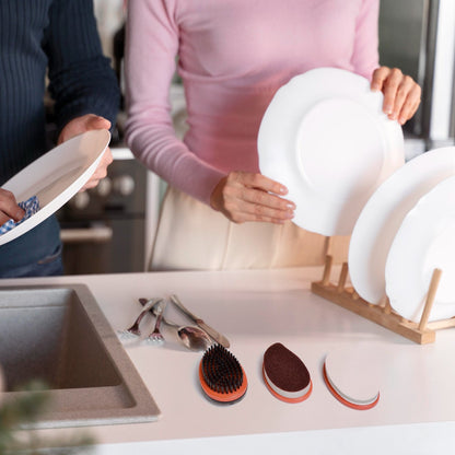 Plastic Wet and Dry Brush for home (Multicolor, 3 Units)