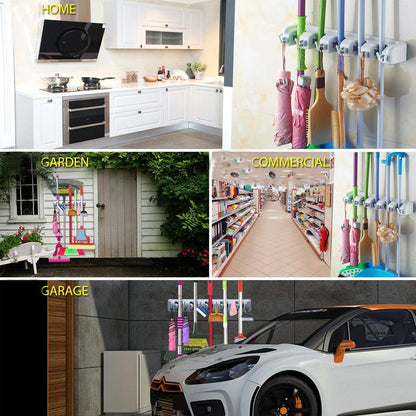 199 5-Layer Multipurpose Wall Mounted Organizer Mop And Broom Holder