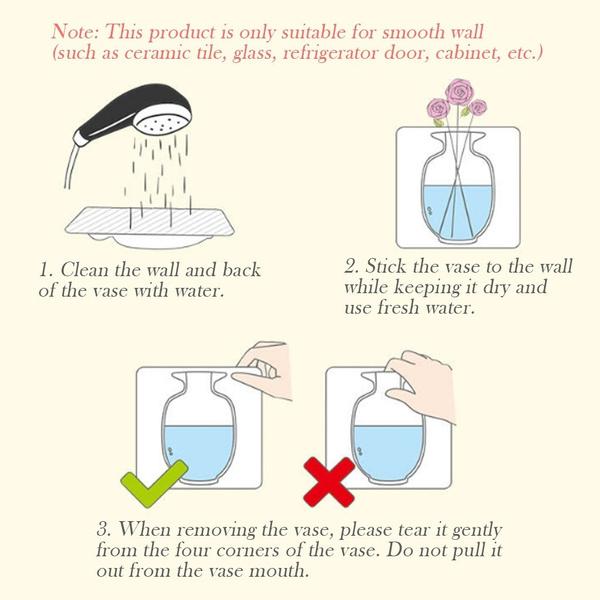 Wall Hanging Silicone Flower Pot Sticker Plant Rack for Decoration (MultiColour)