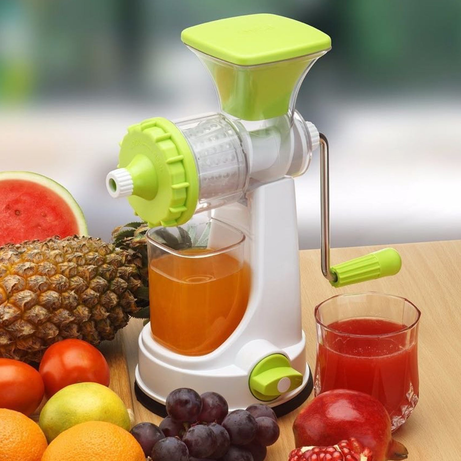 8103 Ganesh Kitchenware Plastic Hand Juicer New Smart Fruit & Vegetable Multipurpose Juicer (Color:Random Green,Blue,Red,Orange) ( Colors May Vary ) (Multicolor Pack of 1)