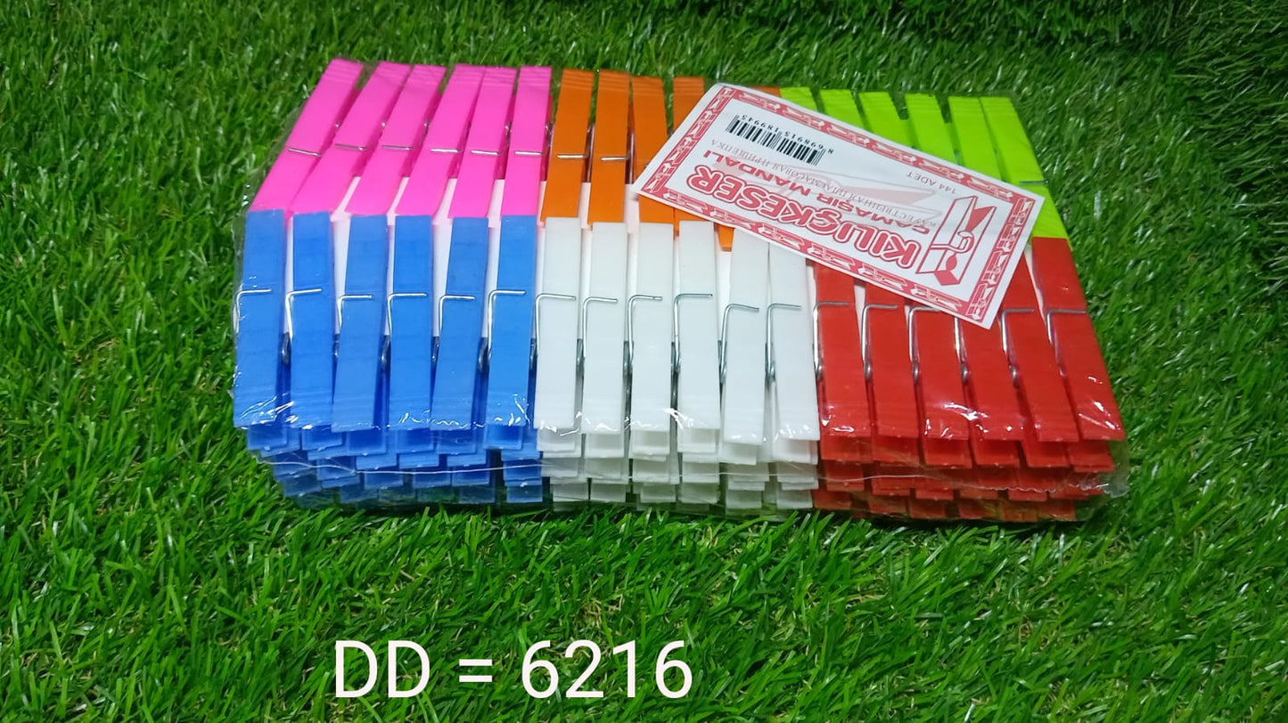 6216 Multi Purpose Plastic Clothes Clips for Cloth Drying Clips (set of 144Pc)