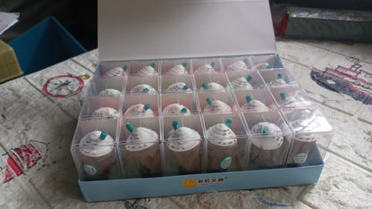 2In1 3D Cute Coffee Or Ice cream Shape sharpner Like Rotary Manual Pencil Sharpener for Kids Ice Cream Style Office School Supplies, Back to School Gift for Students,Kids Educational Stationary kit, B'Day Return Gift (24 Pcs Set)