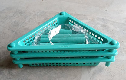 Triangle Storage Plastic 3-Tier Rack Shelf For Kitchen, Living Room, Bathroom, Office