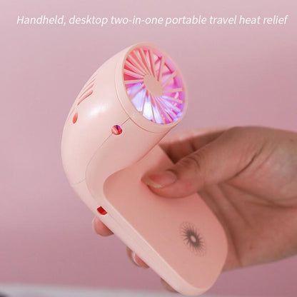 Portable Mobile Phone Holder Fan Personal Fan Multi- Function Fan Handheld Charging Fan (Battery Not Include)