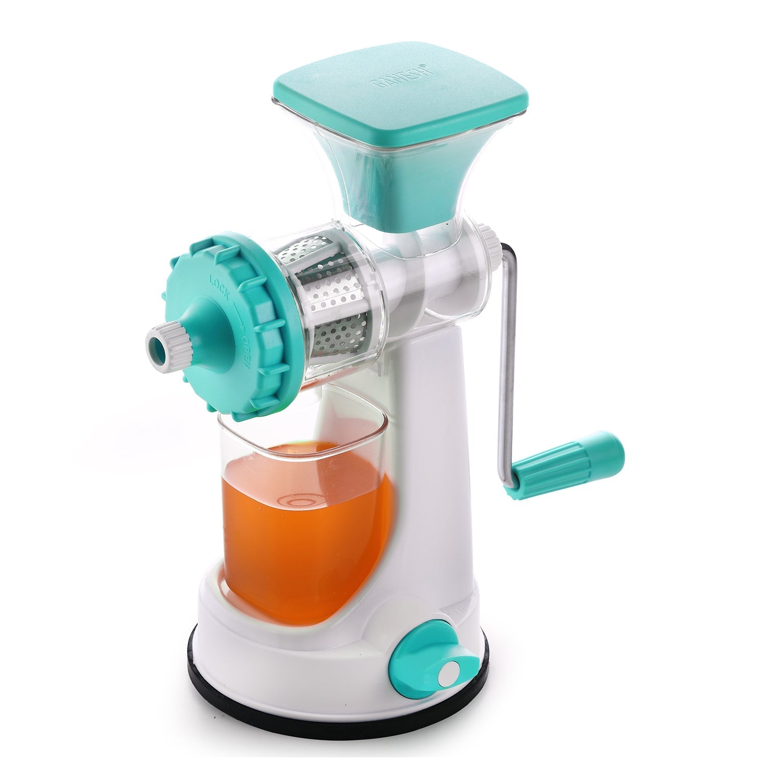 8103 Ganesh Kitchenware Plastic Hand Juicer New Smart Fruit & Vegetable Multipurpose Juicer (Color:Random Green,Blue,Red,Orange) ( Colors May Vary ) (Multicolor Pack of 1)