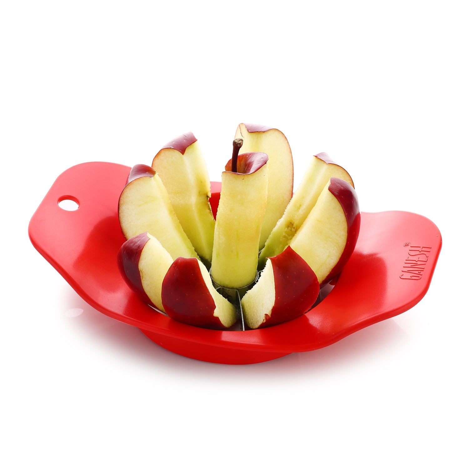 8124 Ganesh Plastic & Stainless Steel Apple cutter (colors may vary)