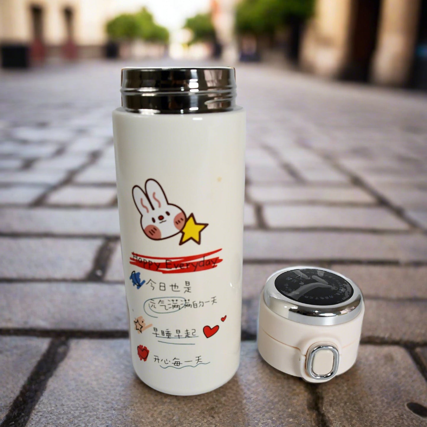 Smart Vacuum Insulated Water Bottle with LED Temperature Display, Cold & Hot | Leak Proof | Office Bottle | Gym | Home | Kitchen | Hiking | Trekking | Travel Bottle (Mix Color & Design / 420 ML)