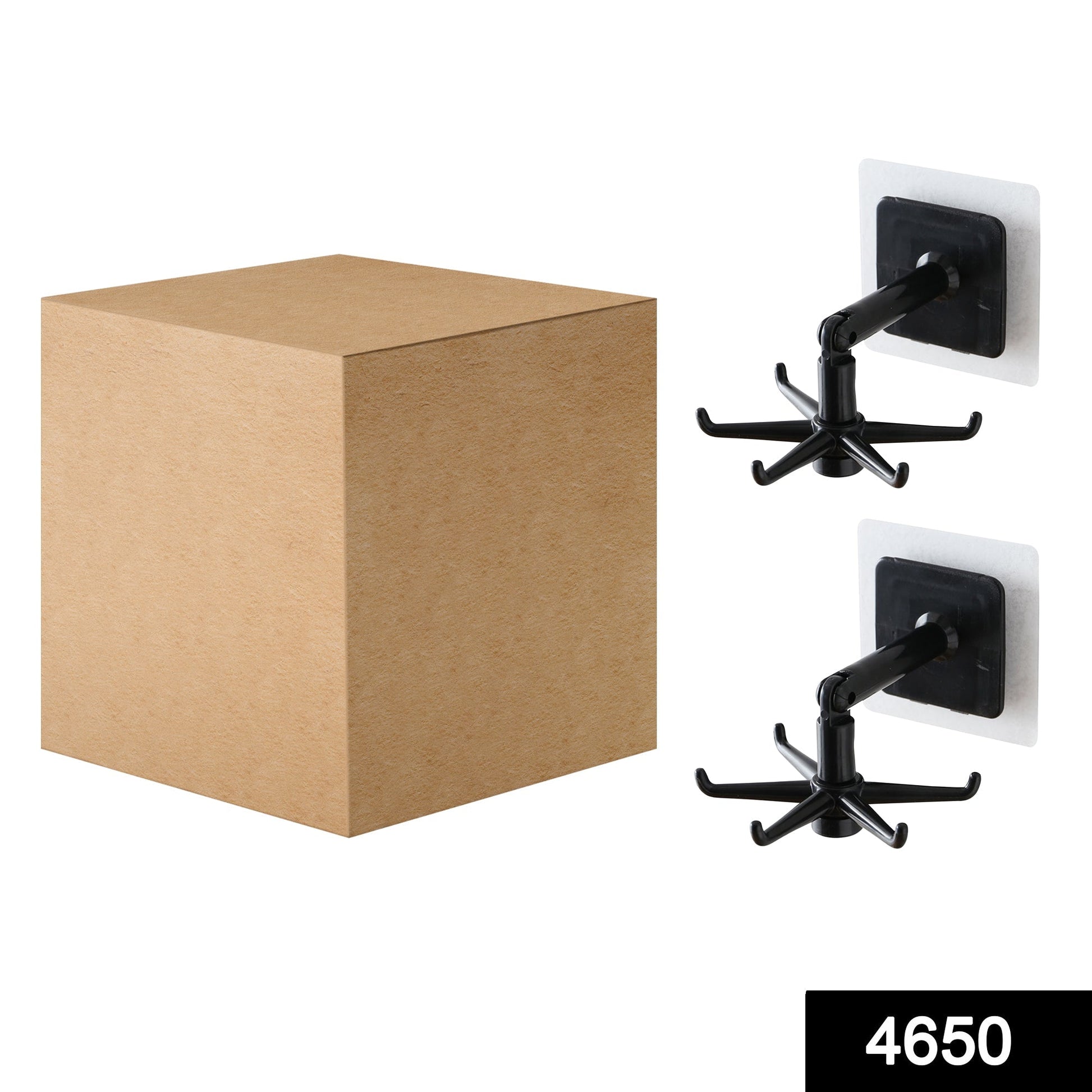 4650 360Â° rotatable hooks for hanging (Pack of 2) (Brown Box)