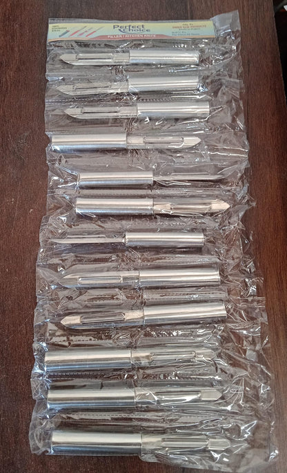 Multi-Purpose Stainless Steel Peeler With Handle For Vegetables, Potato Peeler, Carrot, grated, Suitable for Peeling and shredding Fruit and Vegetables Kitchen Accessories, Piller (12 Pcs Set)