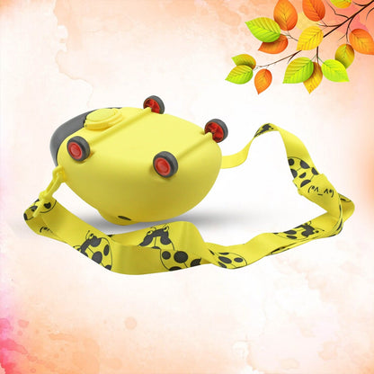 Cute Plastic Bug Shape Water Bottle with adjustable shoulder strap, 4 wheel & Straw, portable drinking cup Water Bottle For Kids | Water Bottle | Return Gift For Kids | Water Bottle With Straw | School Kinds Water Bottle (1 Pc)