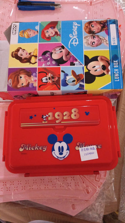 Cartoon Printed 4 Compartment Insulated Lunch Box Stainless Steel |Tiffin Box for Boys, Girls, School & Office Men for Microwave & Dishwasher & Freezer Safe Adult Children Food Container (1 Pc)