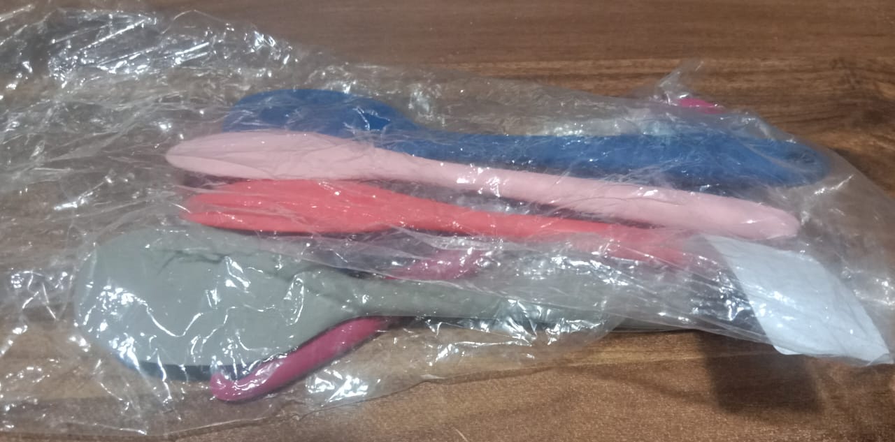 Multipurpose Silicone Spoon, Silicone Basting Spoon Non-Stick Kitchen Utensils Household Gadgets Heat-Resistant Non Stick Spoons Kitchen Cookware Items For Cooking and Baking (6 Pcs Set)