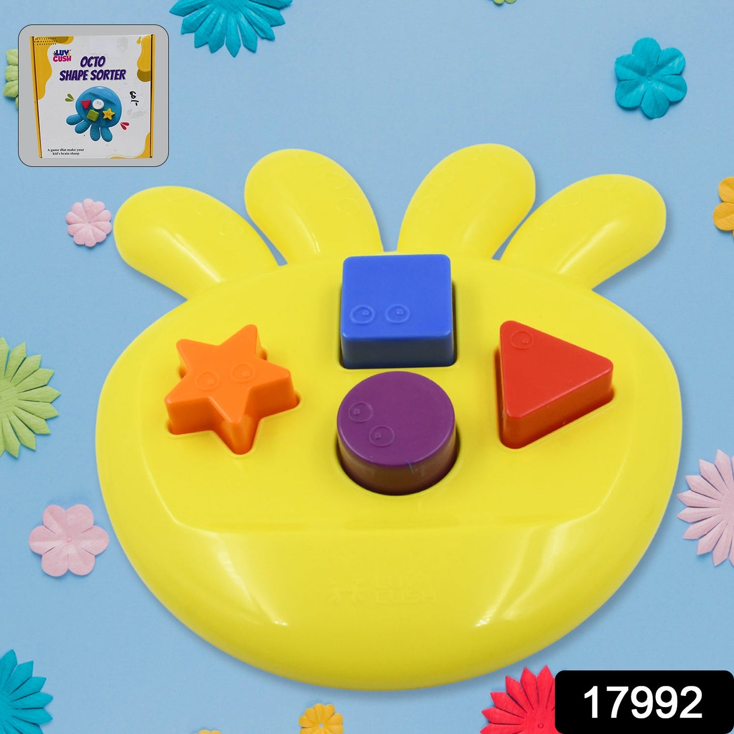 octo Shape sorter Toy Game That Make Your Kid's brain Sharp, Increase Grasping And Sorting Power Education Learning For Girls & boy, Gift Product (1 Pc)