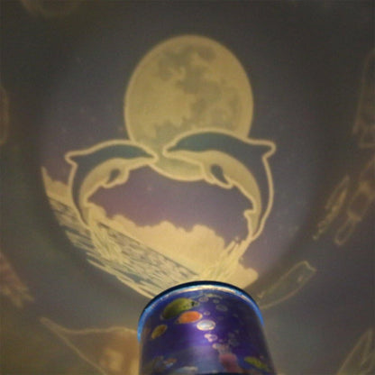 LED Projector Night Light Amazing Lamp, 3 Battery operated lamps, Rotation With the music Function, Master for Kids Bedroom Home Decoration Night Romantic Gift (Battery Not Included / 1 pc)